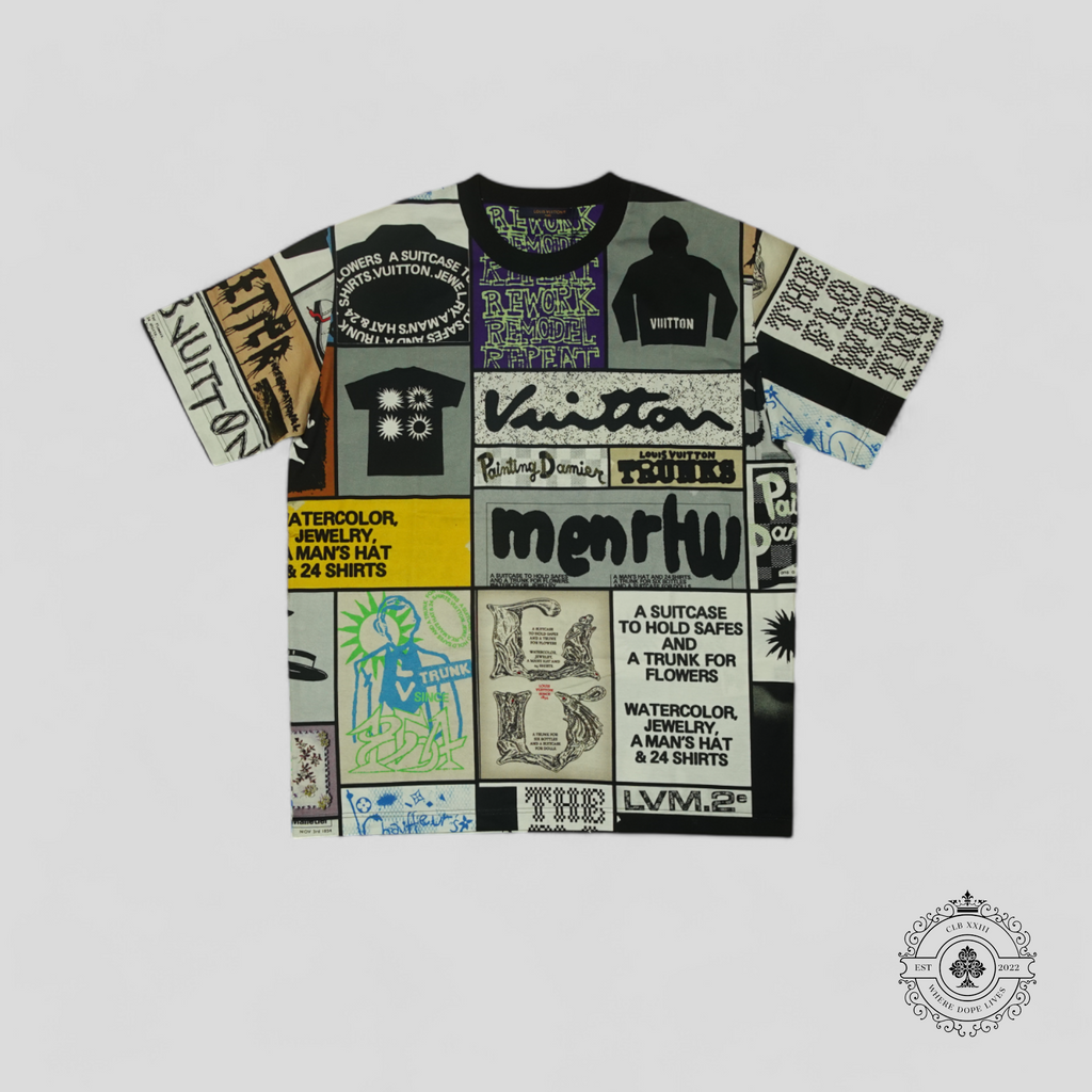 T-shirt imprimé Louis Vuitton Fanzine en multicolore