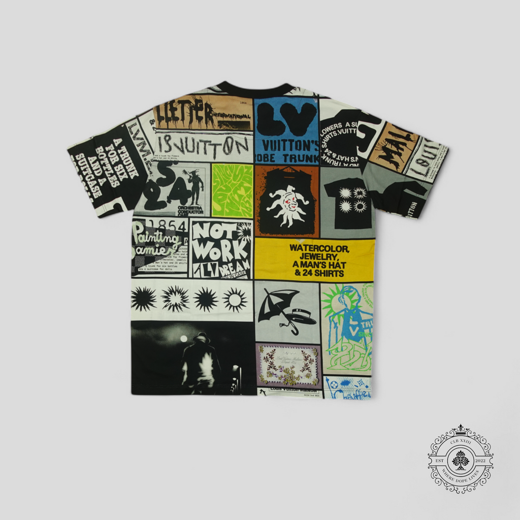 T-shirt imprimé Louis Vuitton Fanzine en multicolore