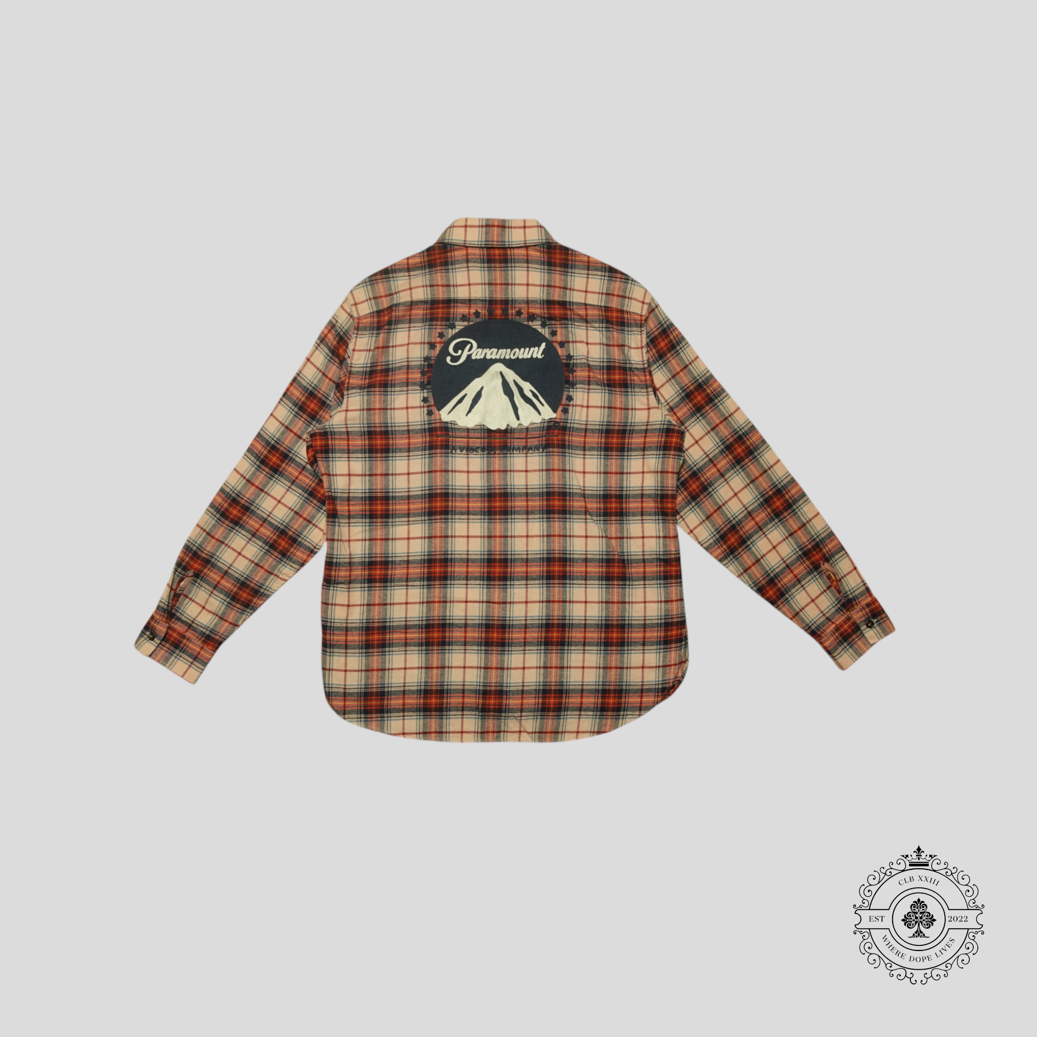 Chemise à manches longues boutonnée en flanelle Gucci Paramount