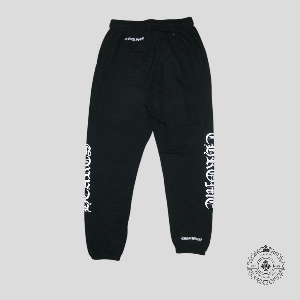 Pantalon de survêtement Chrome Hearts à logo fer à cheval, noir