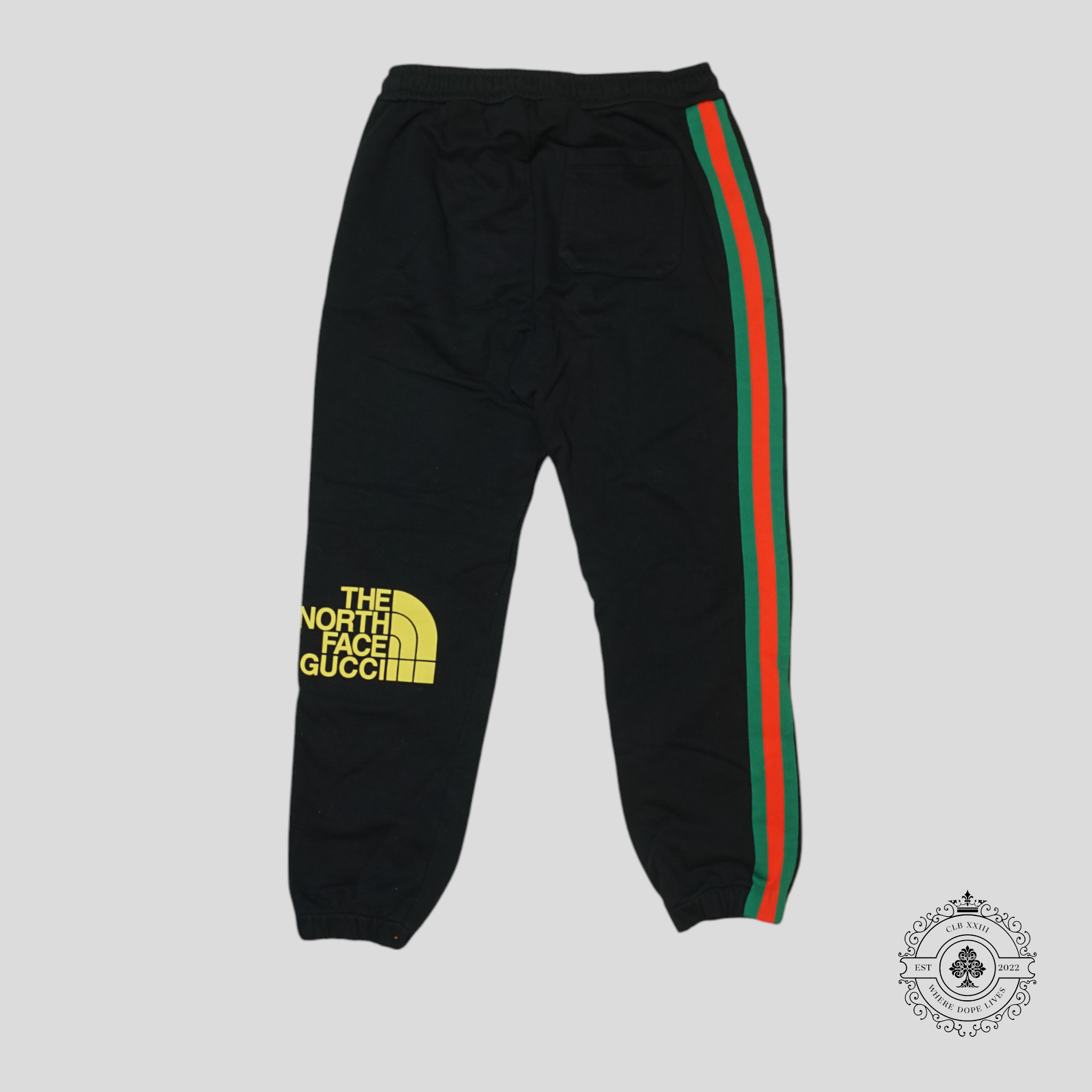 Pantalon de jogging bordé de toile Gucci X The North Face noir