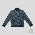 Blouson aviateur en jacquard filet de poisson LV Louis Vuitton noir et bleu