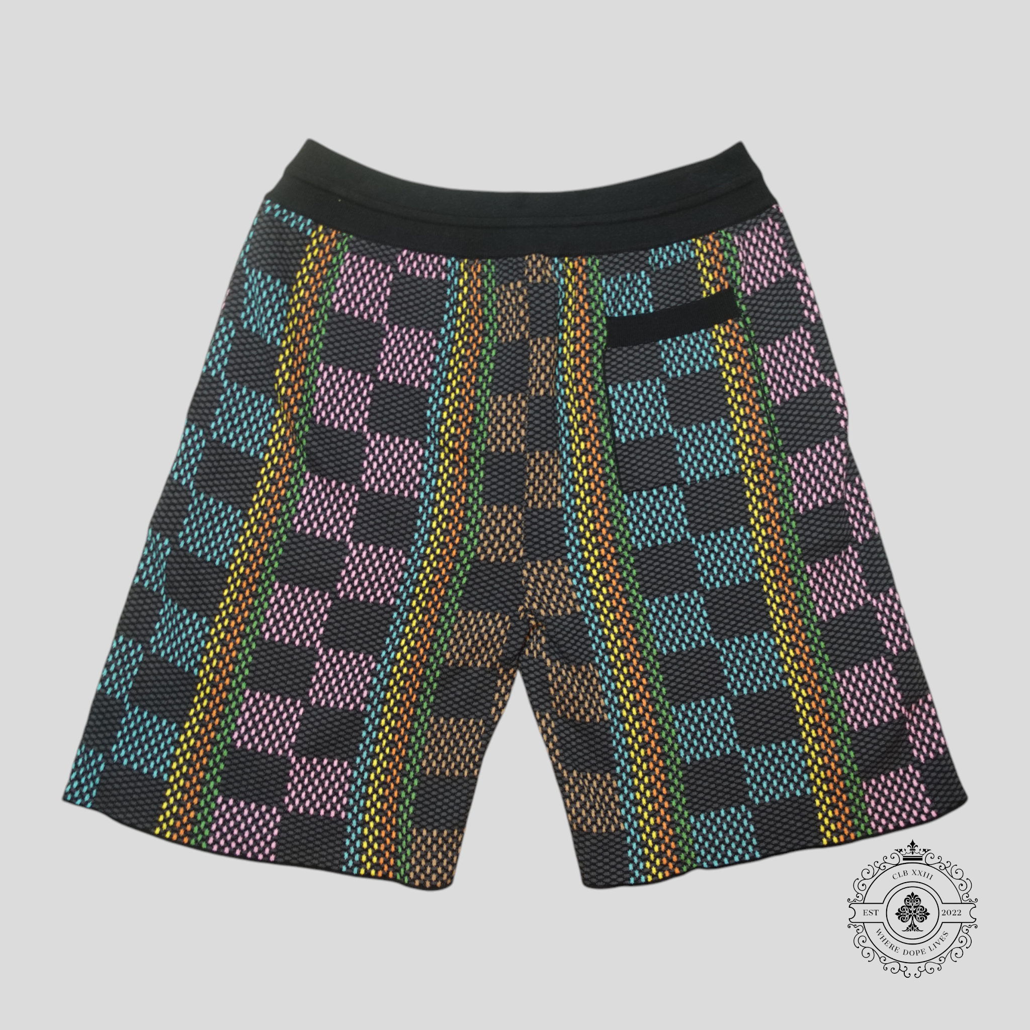 Shorts Damier Jacquard Louis Vuitton Noir/Multicolore