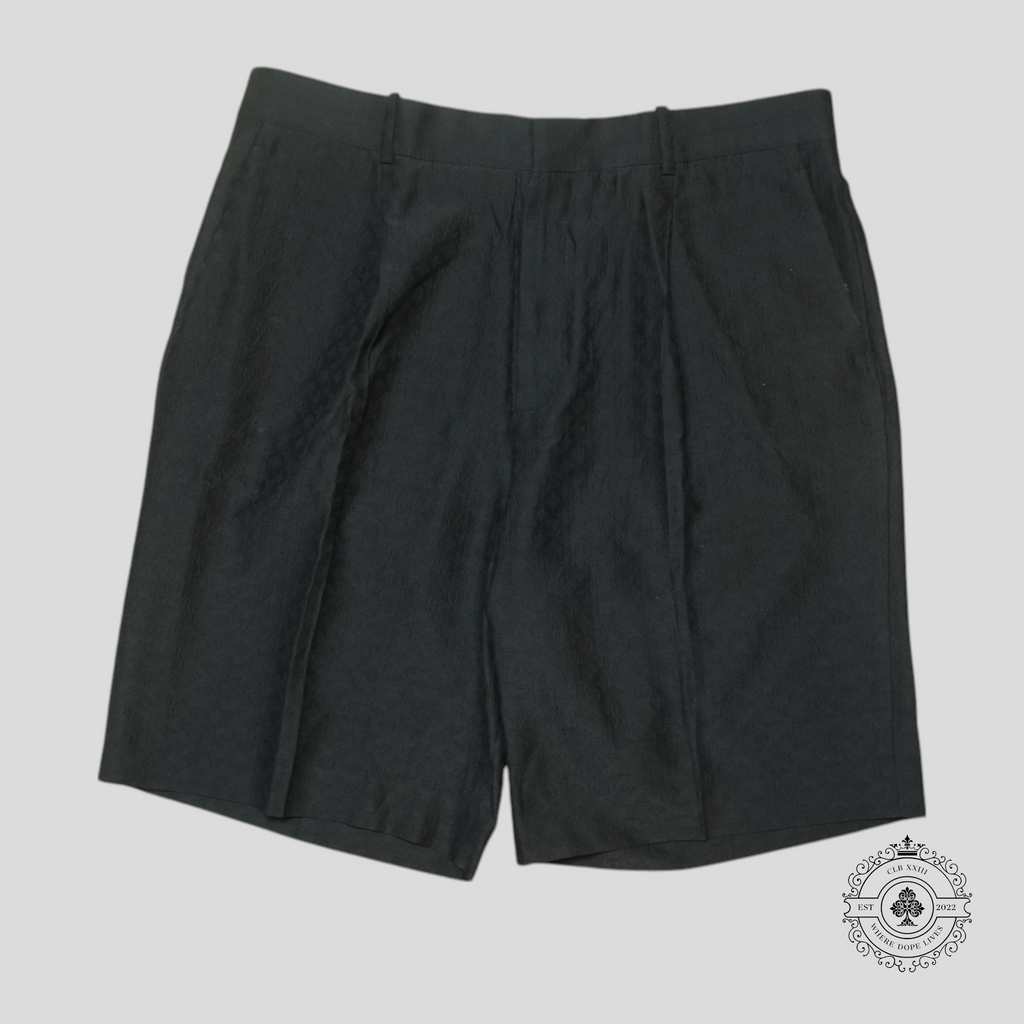 Short en soie Louis Vuitton Monogram noir