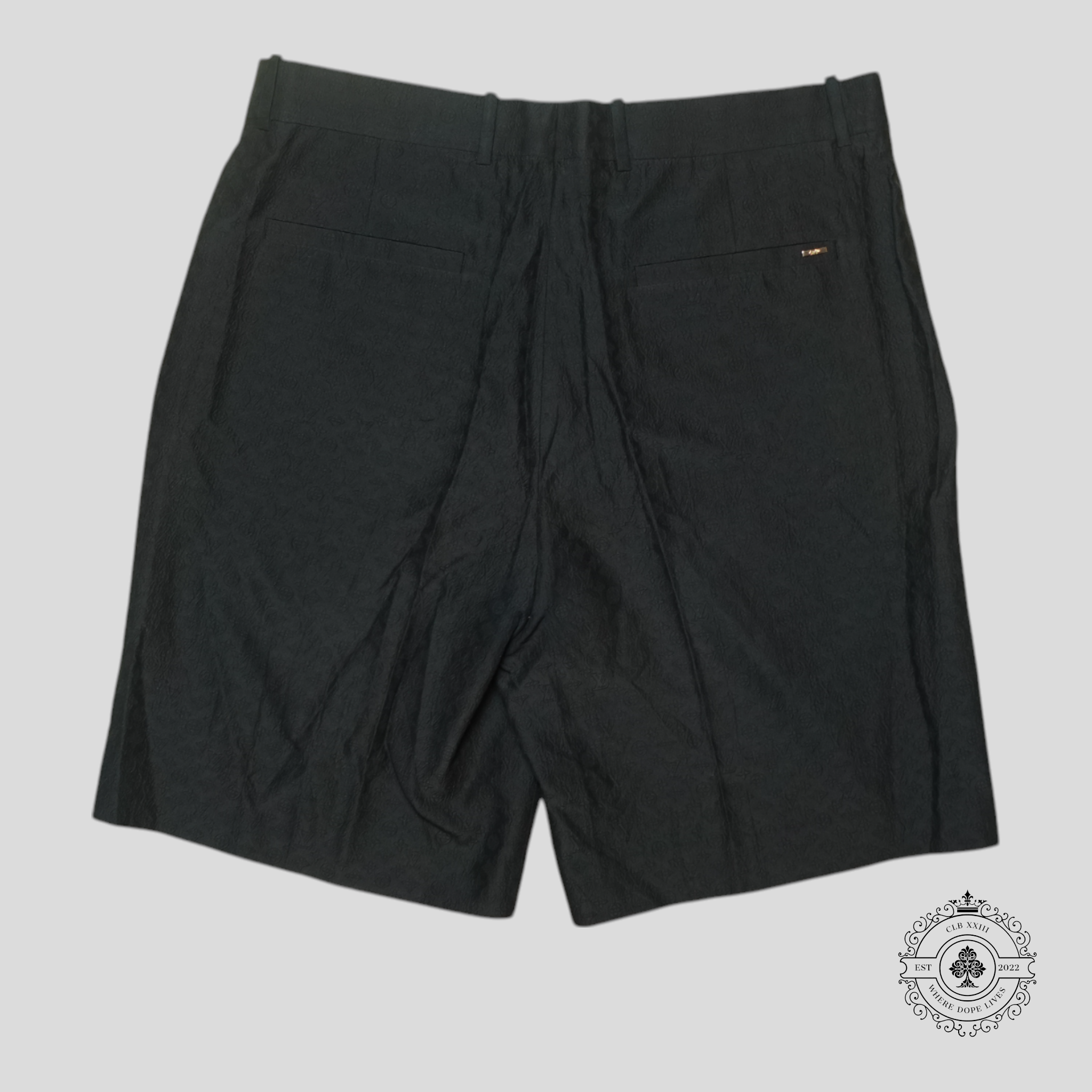 Short en soie Louis Vuitton Monogram noir