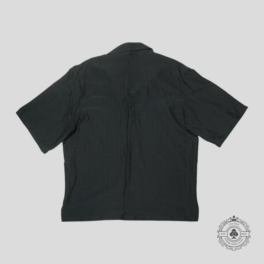 Chemise en soie boutonnée Louis Vuitton Monogram noire