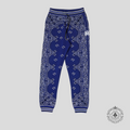 Pantalon de jogging de basketball en jacquard bandana tricoté Amiri, couleur bleue