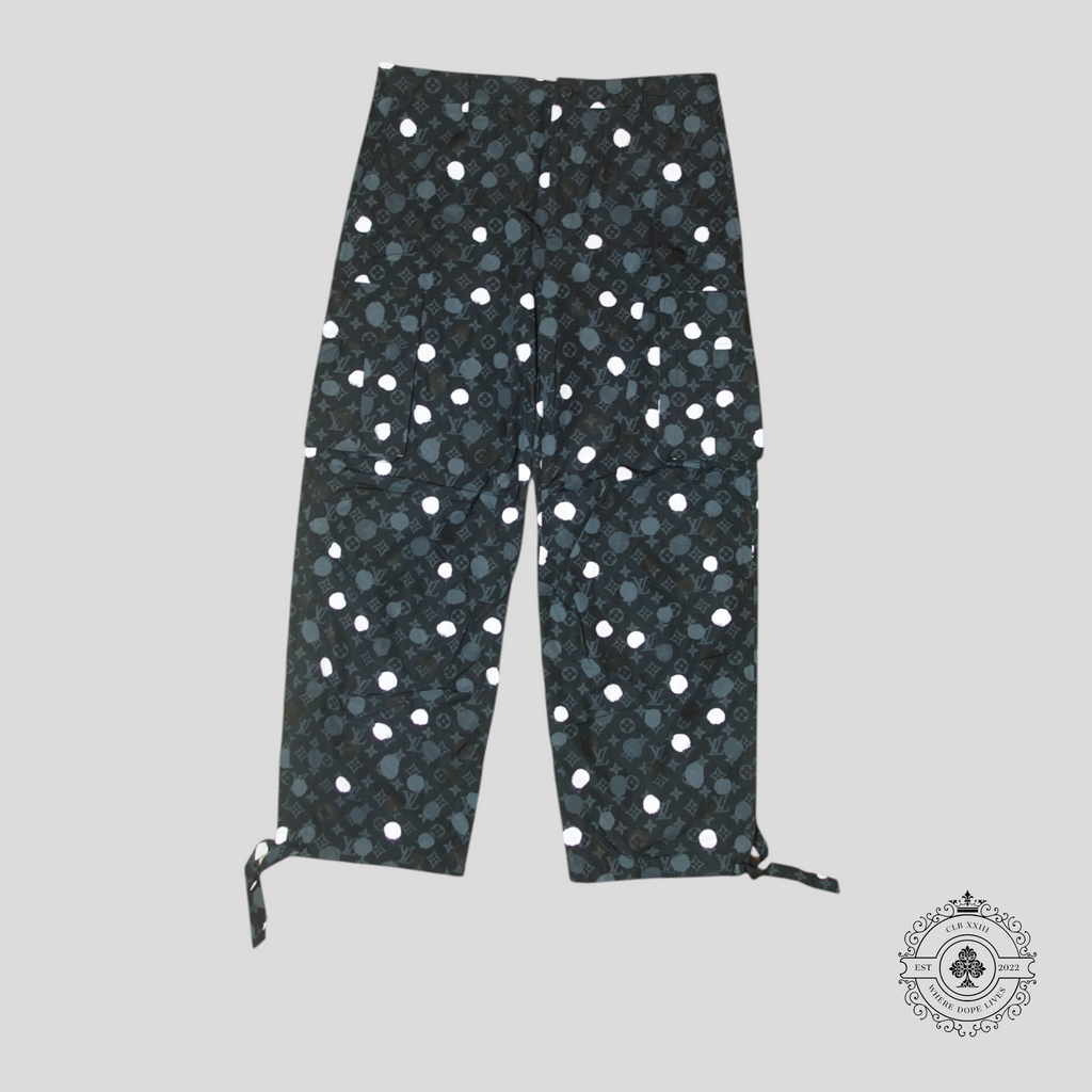 Pantalon cargo Louis Vuitton x Yayoi Kusama Monogram Painted Dots noir