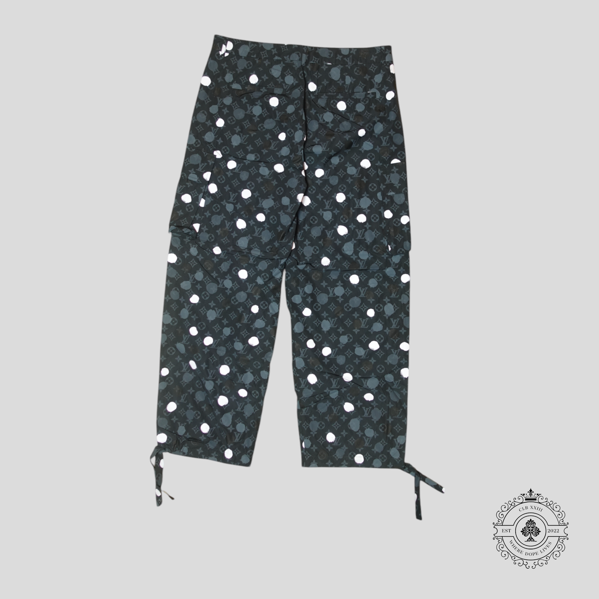 Pantalon cargo Louis Vuitton x Yayoi Kusama Monogram Painted Dots noir