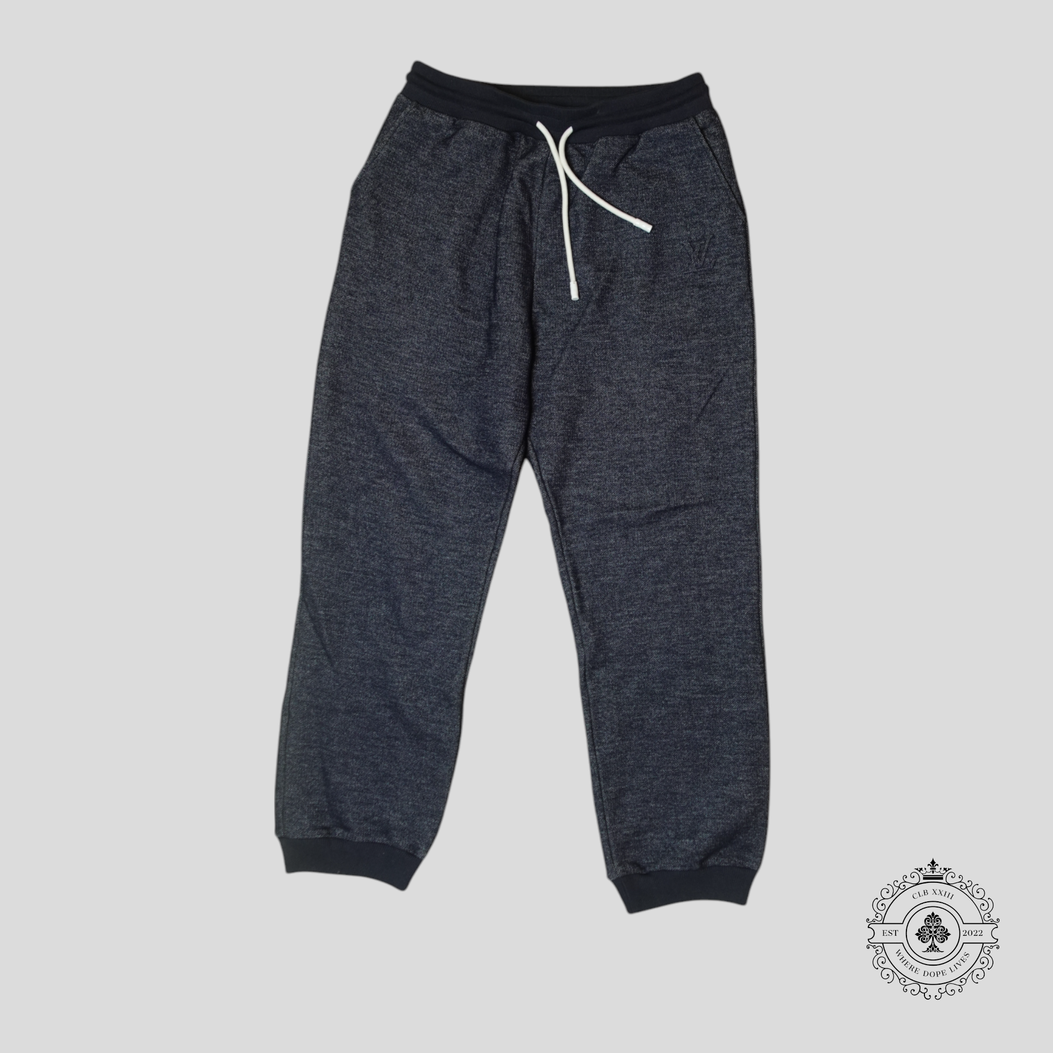 Pantalon de survêtement Louis Vuitton Monogram en relief bleu