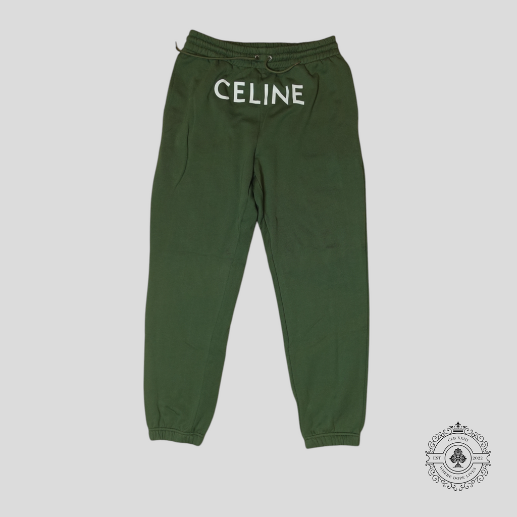 Pantalon de jogging Celine à logo vert