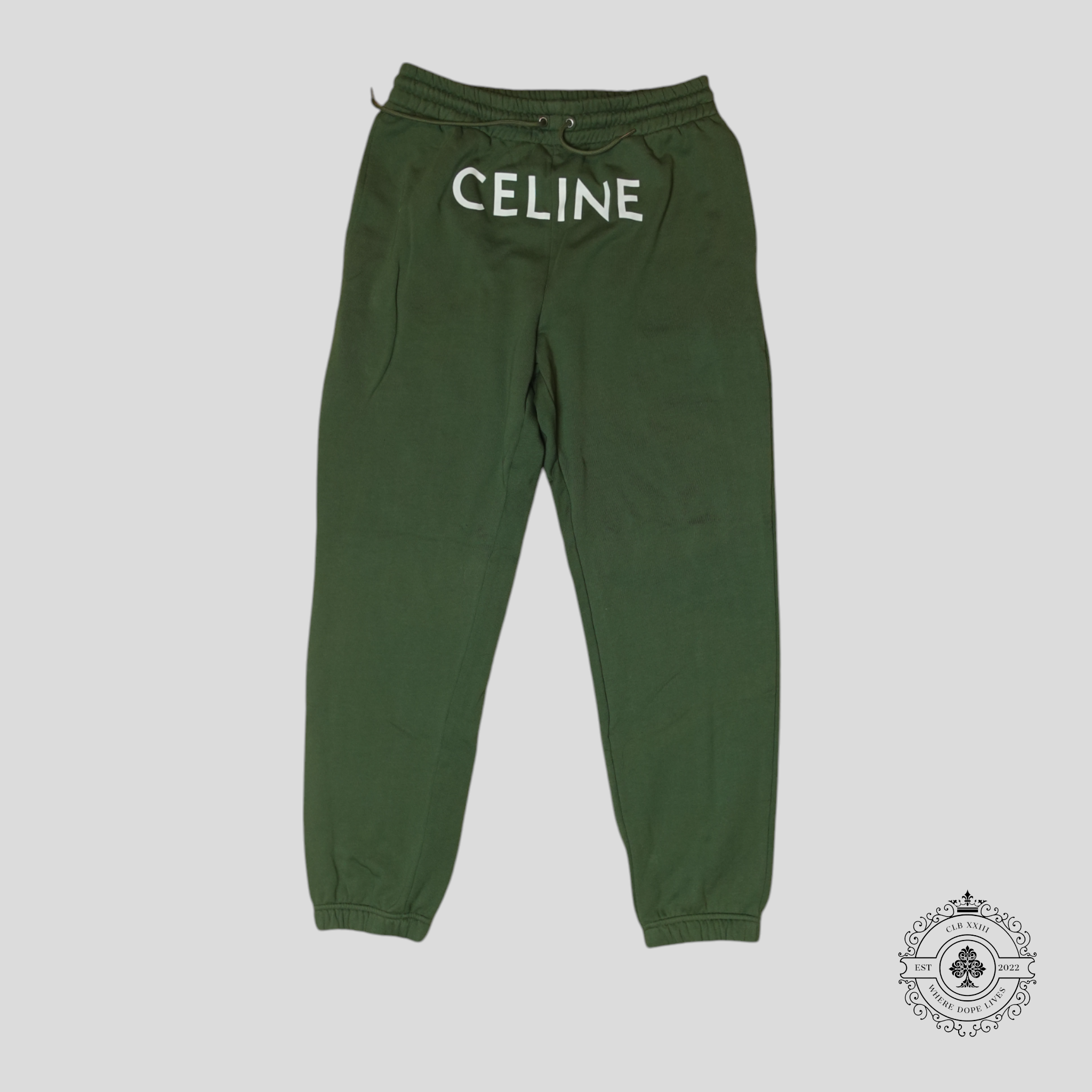 Pantalon de jogging Celine à logo vert