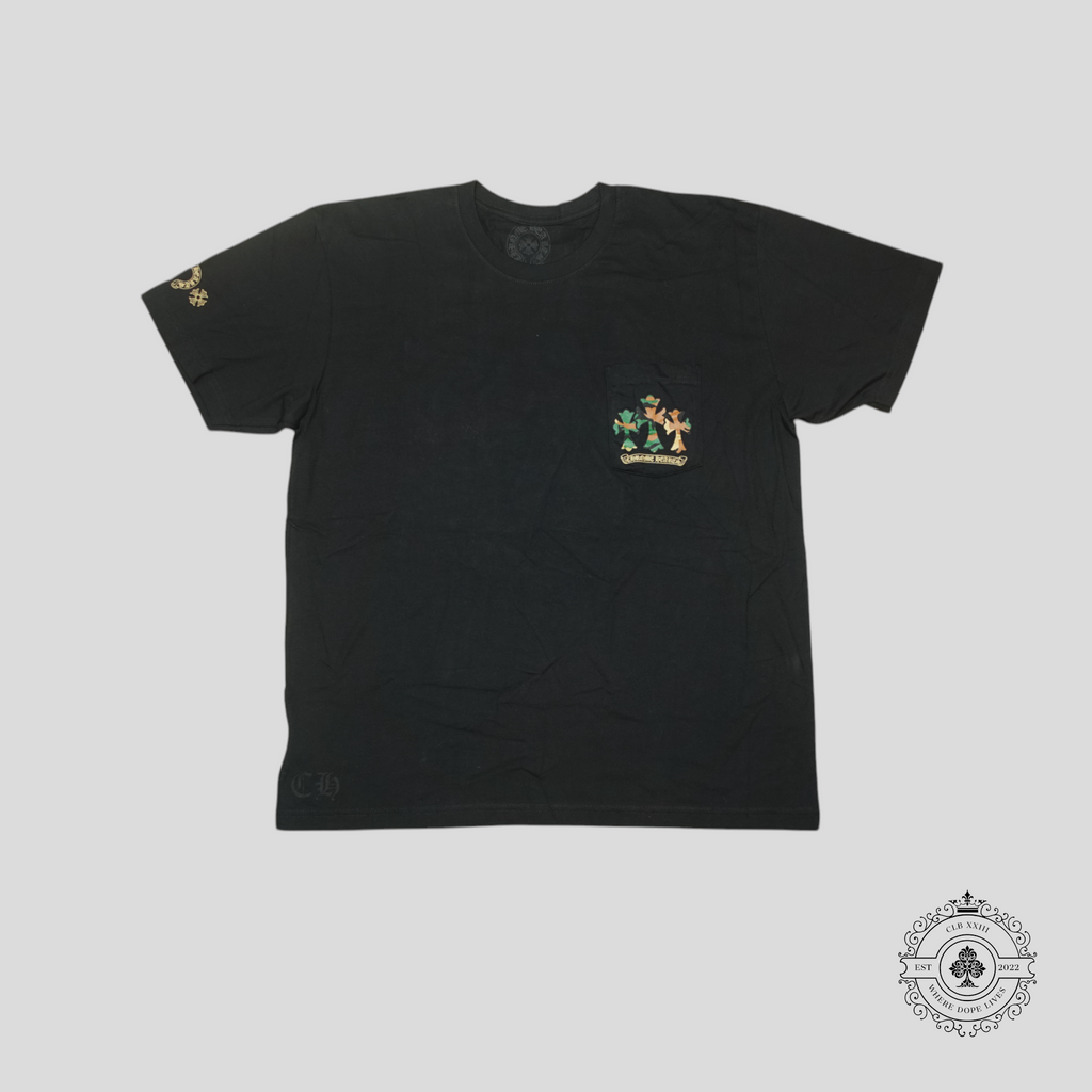 T-shirt Chrome Hearts Horseshoe Logo à poche Noir/Camo