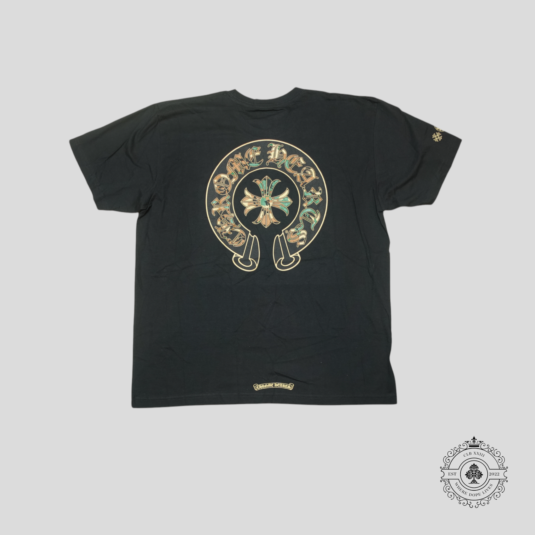 T-shirt Chrome Hearts Horseshoe Logo à poche Noir/Camo