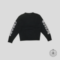 Pull en cachemire noir Chrome Hearts à manches brodées