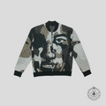 Blouson Bomber Monogramme Louis Vuitton Patchwork Portrait en Noir/Gris/Marron