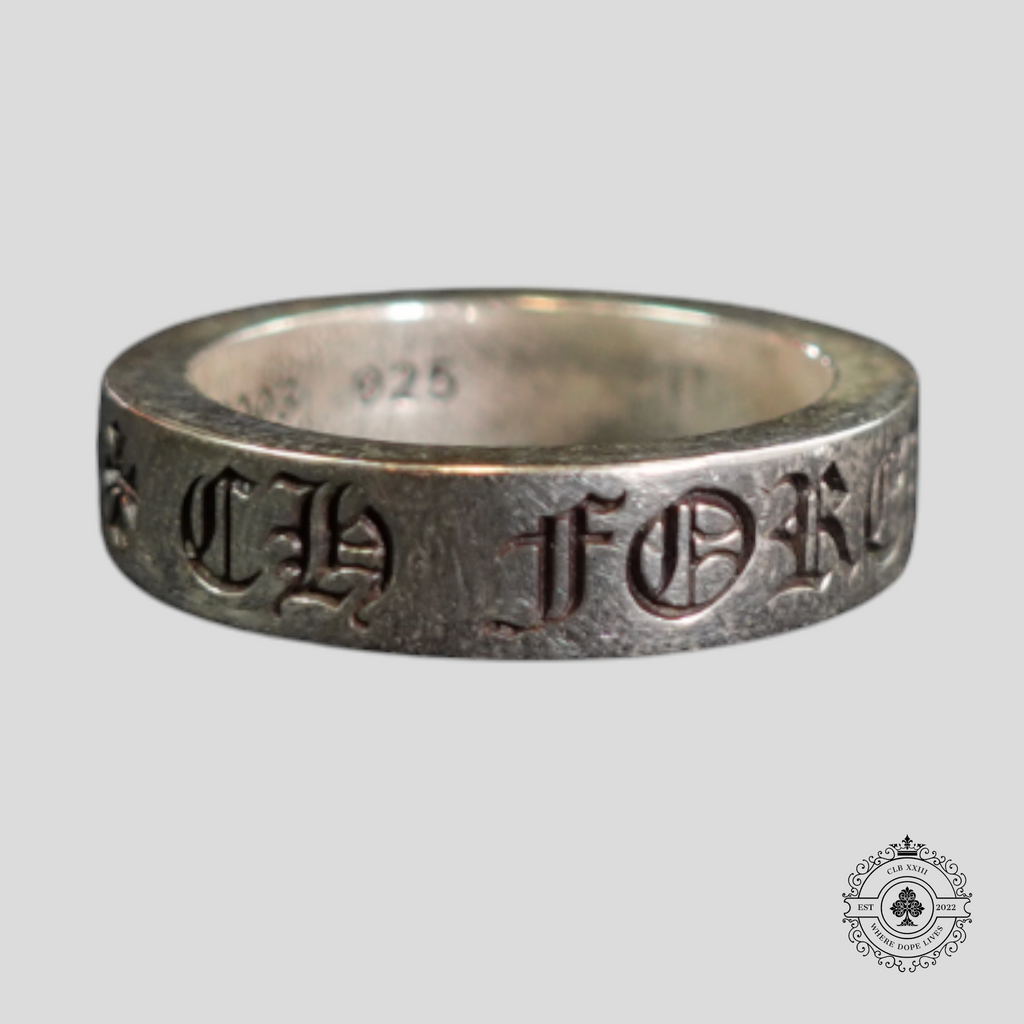 Chrome Hearts Bague CH Forever en argent