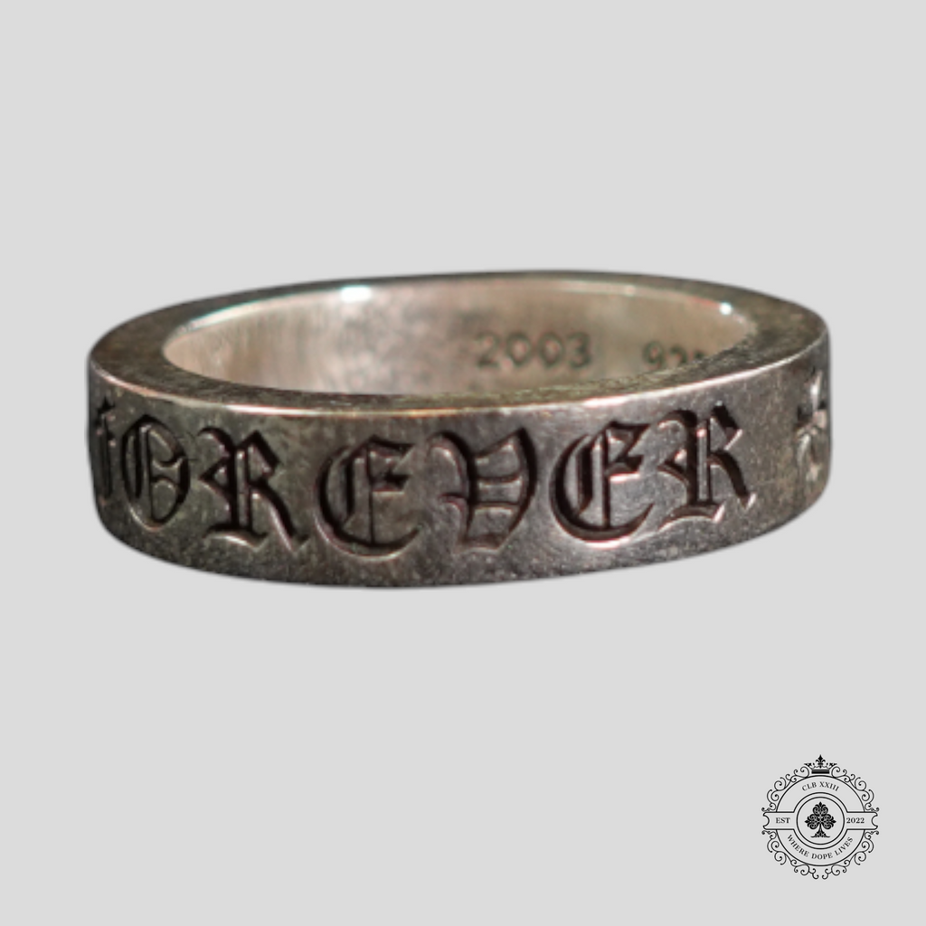 Chrome Hearts Bague CH Forever en argent