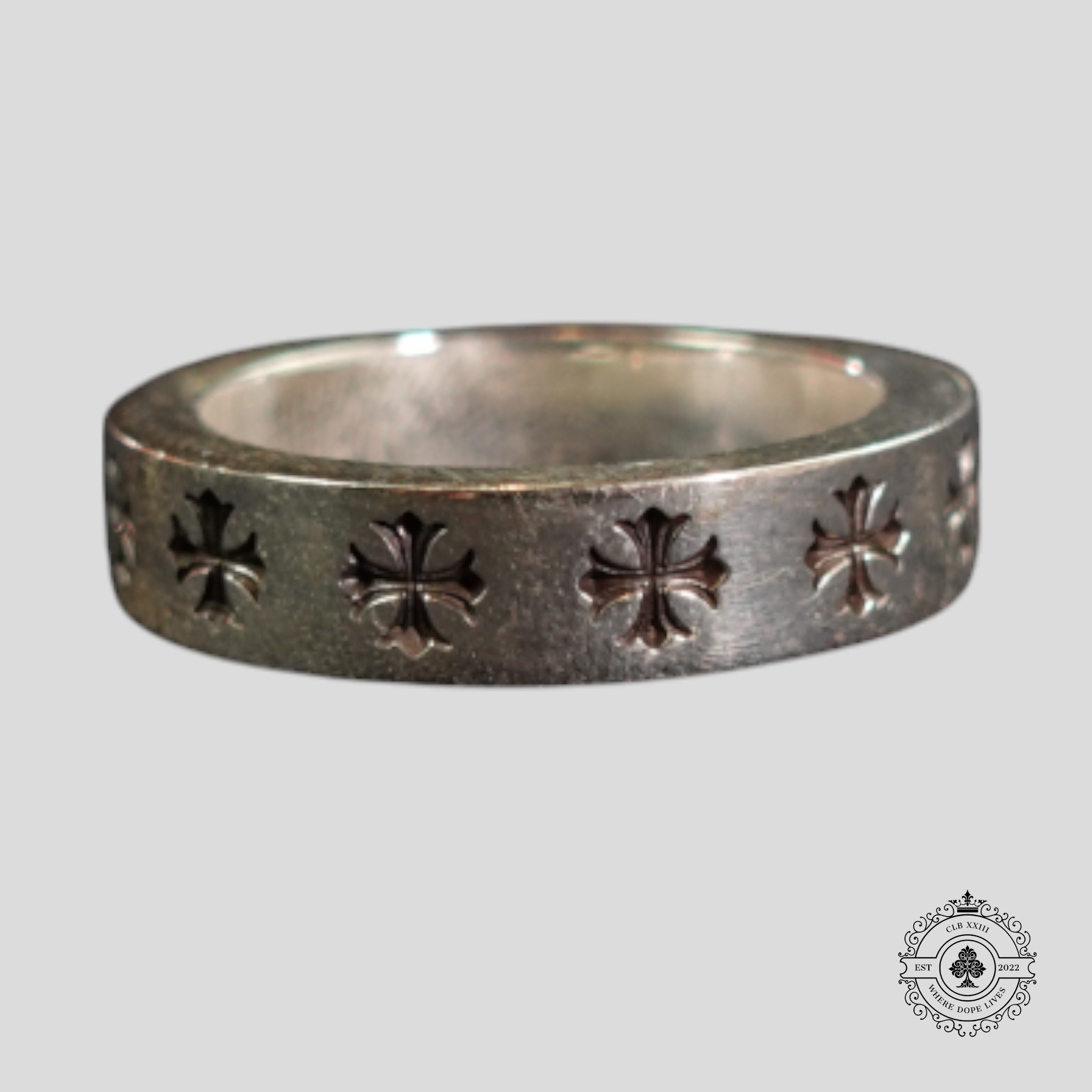 Chrome Hearts Bague CH Forever en argent
