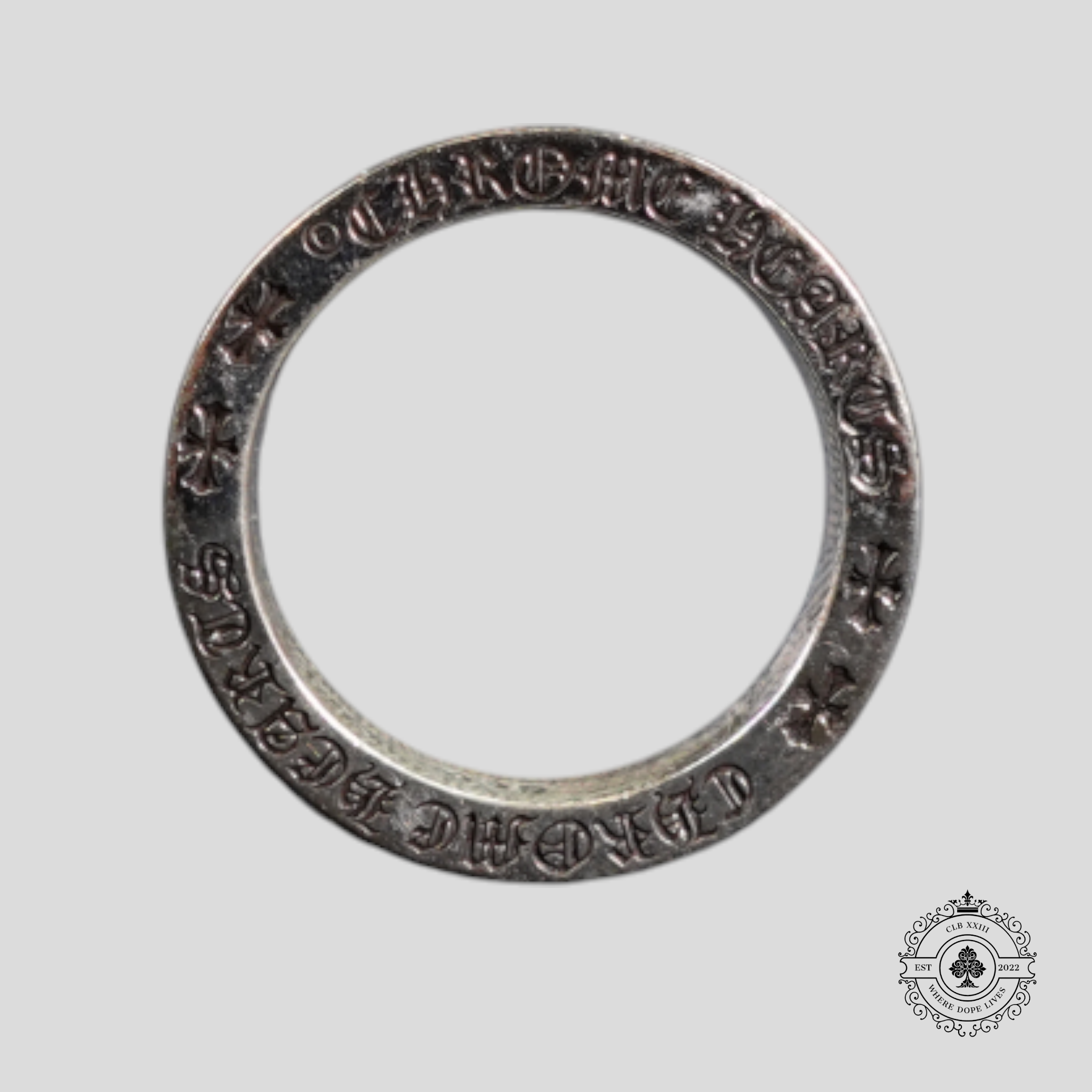Chrome Hearts Bague CH Forever en argent