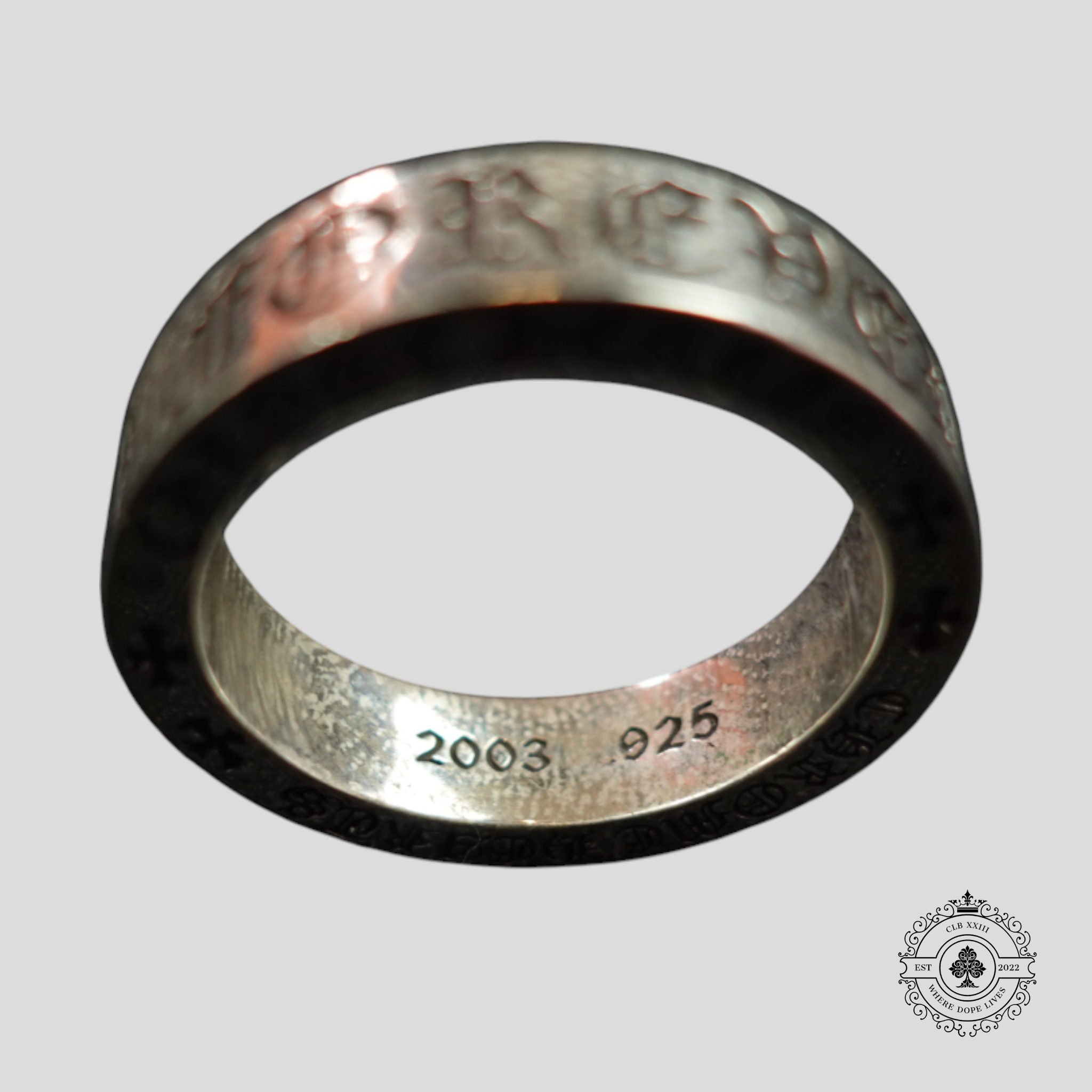 Chrome Hearts Bague CH Forever en argent