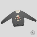 Pull Moncler 1952 à Grand Écusson Logo Gris