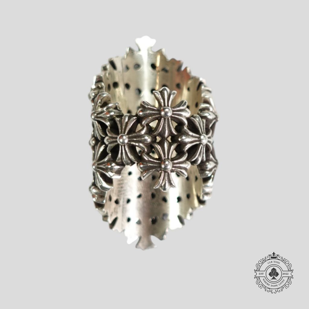Bague en argent Chrome Hearts Chain Maille