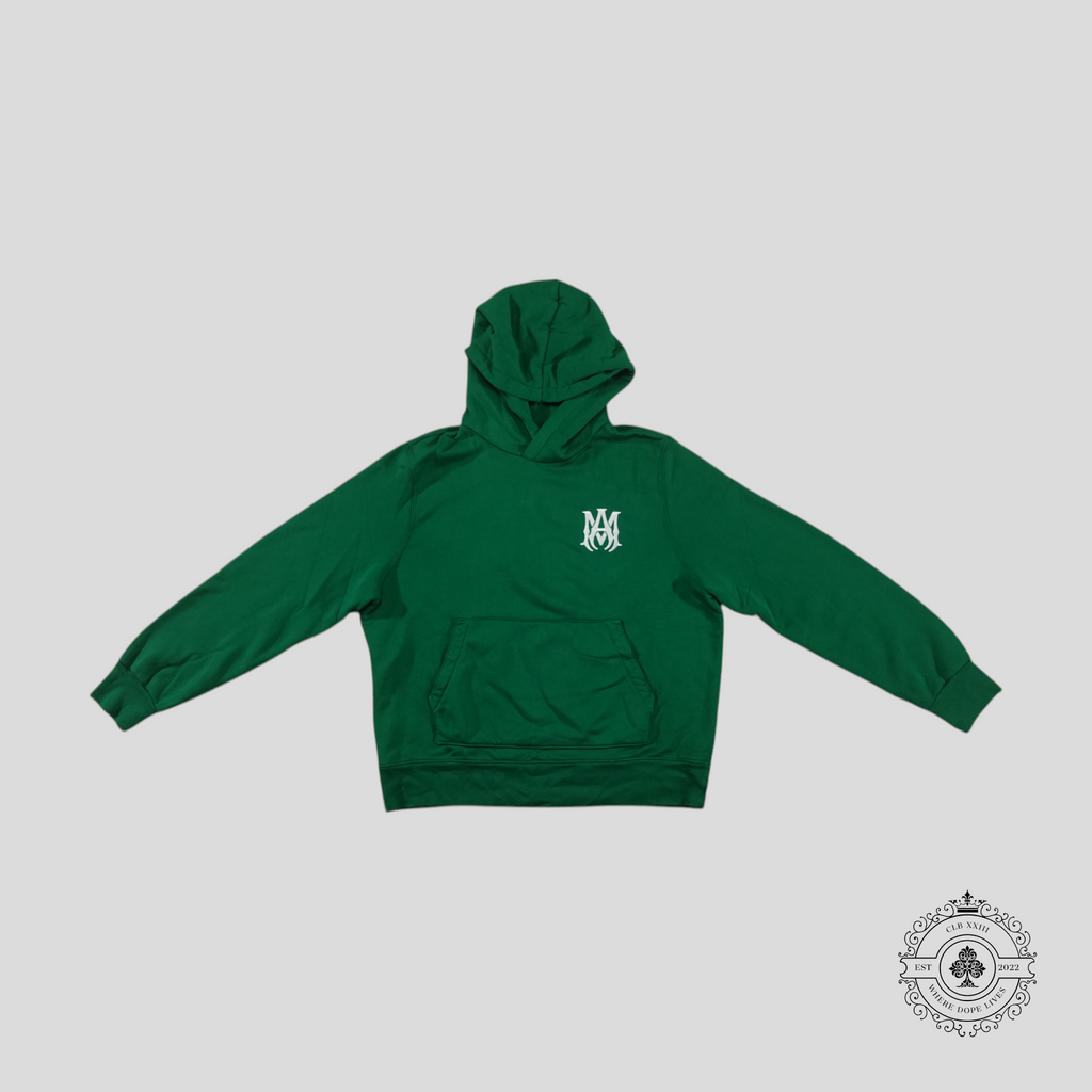 Sweat à capuche Amiri en vert, avec logo MA brodé