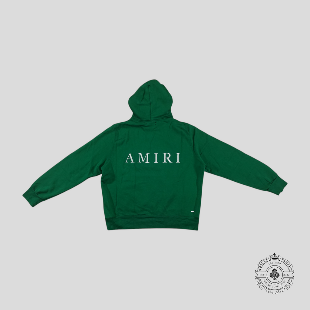 Sweat à capuche Amiri en vert, avec logo MA brodé
