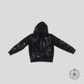 Sweat à capuche zippé Louis Vuitton brodé de fleurs, bleu marine