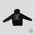 Sweat à capuche imprimé Louis Vuitton LV Planes noir