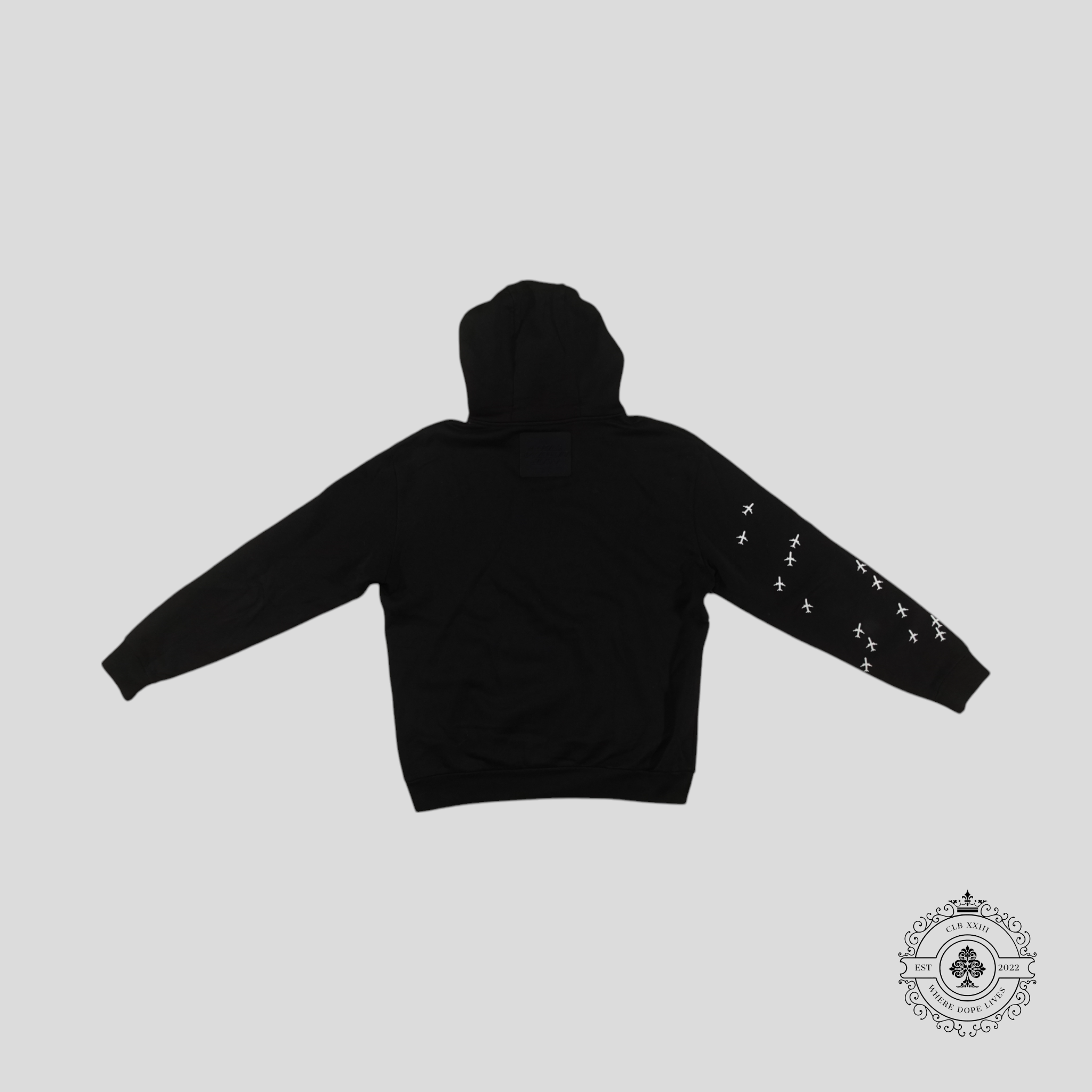 Sweat à capuche imprimé Louis Vuitton LV Planes noir