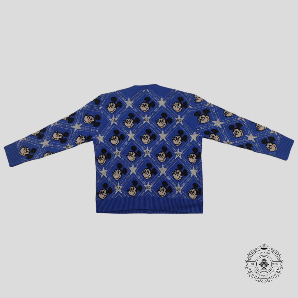 Cardigan en Laine Intarsia Gucci X Disney Bleu
