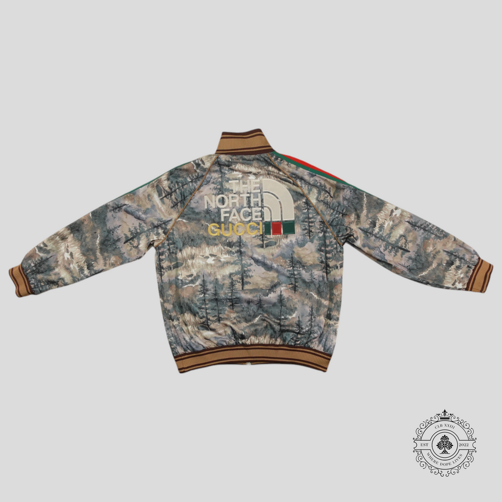 Veste technique imprimé forêt multicolore Gucci X The North Face