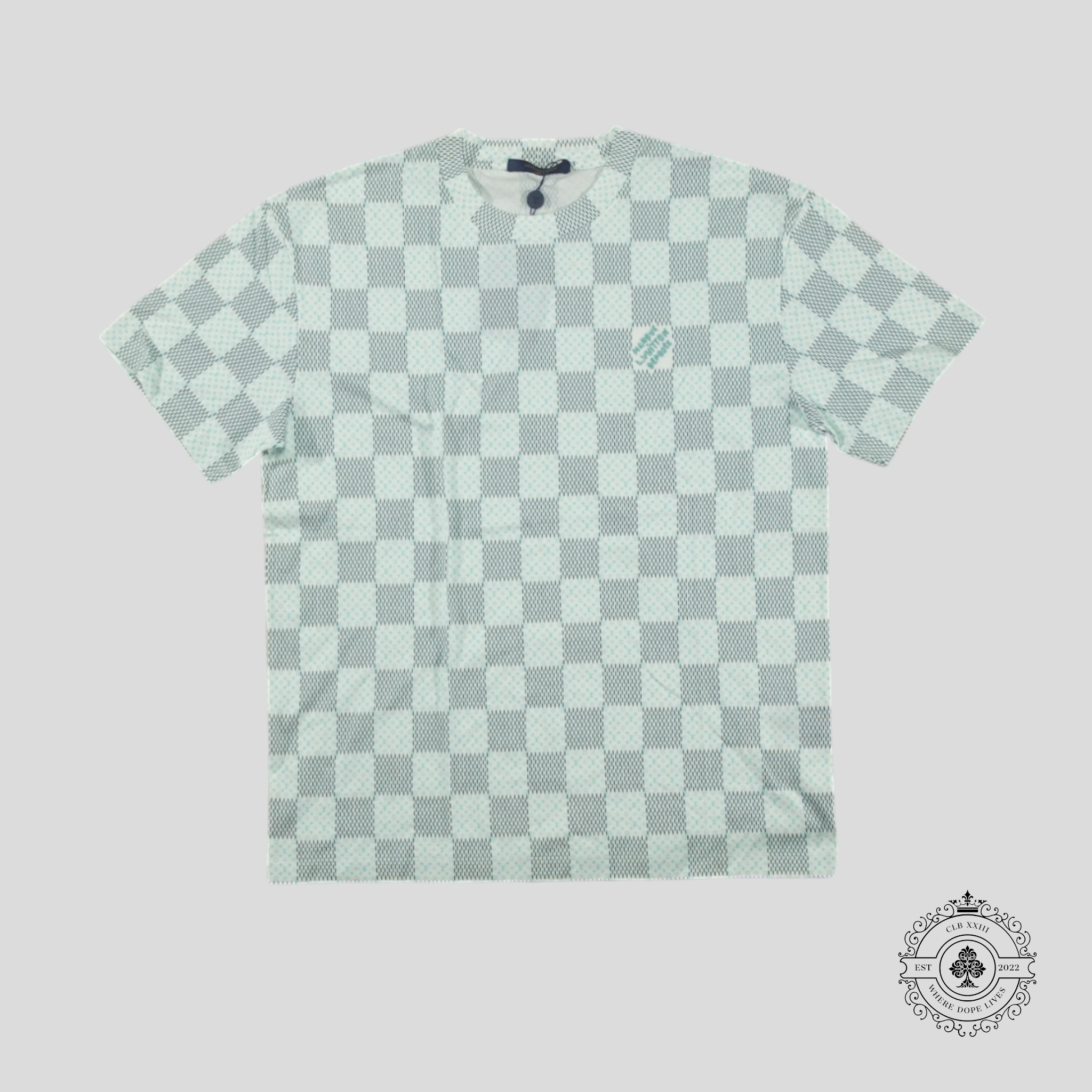 T-Shirt Louis Vuitton Damier Monogram Blanc/Vert