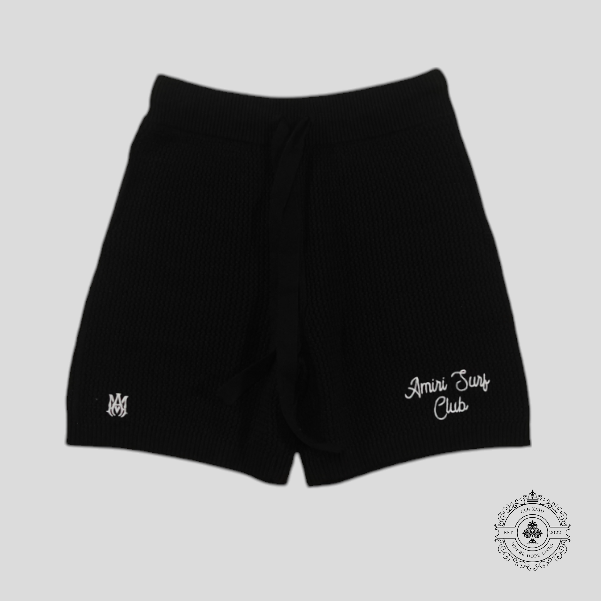 Short en crochet Amiri Surf Club noir