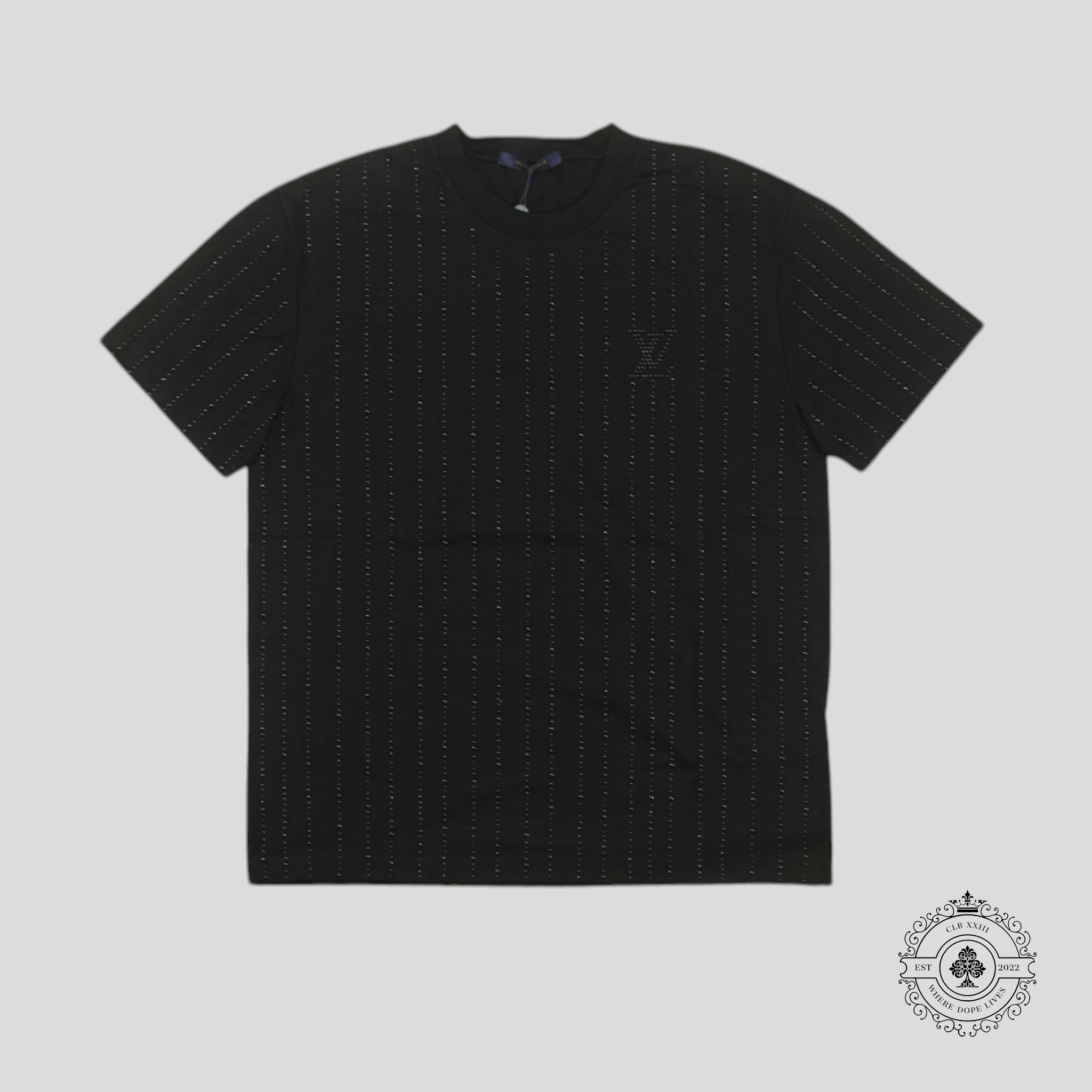 T-shirt Louis Vuitton orné de cristaux LV en noir