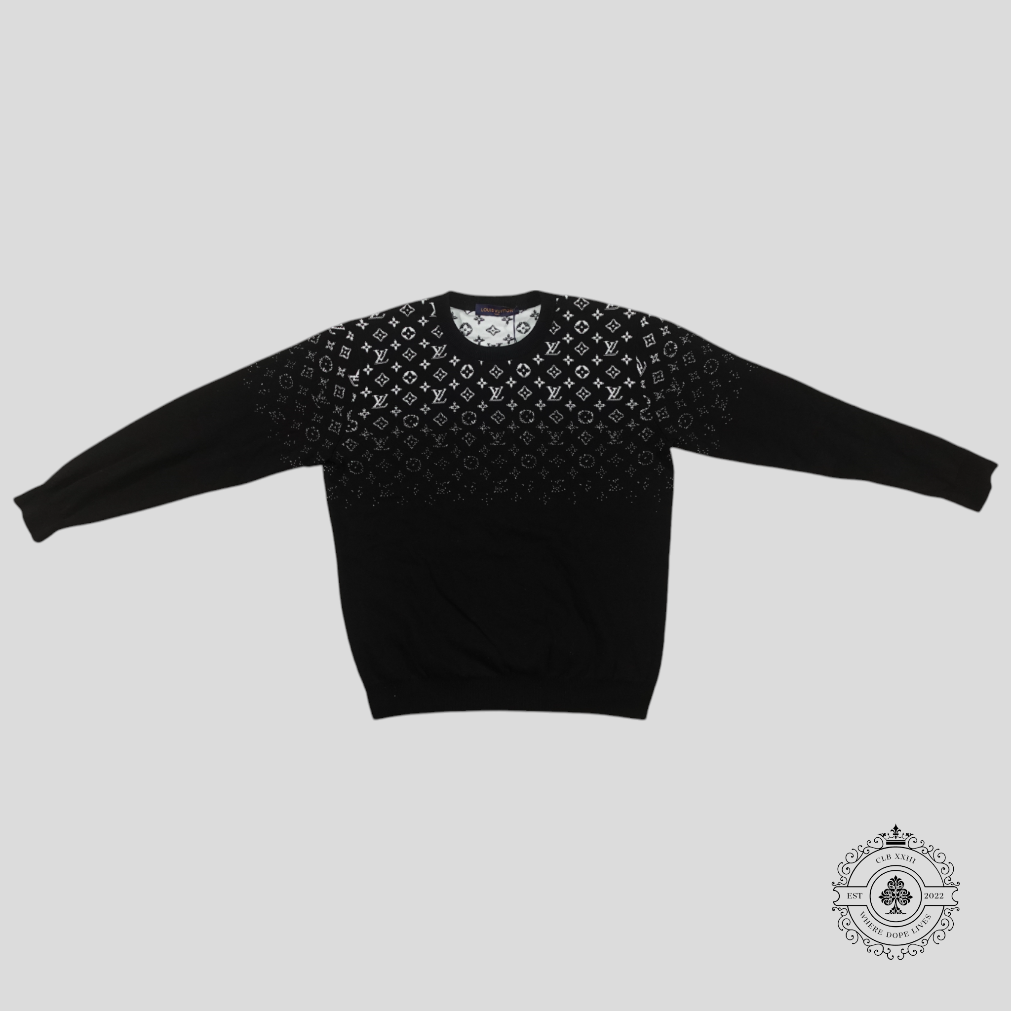 Col ras du cou Louis Vuitton Monogram Gradient noir