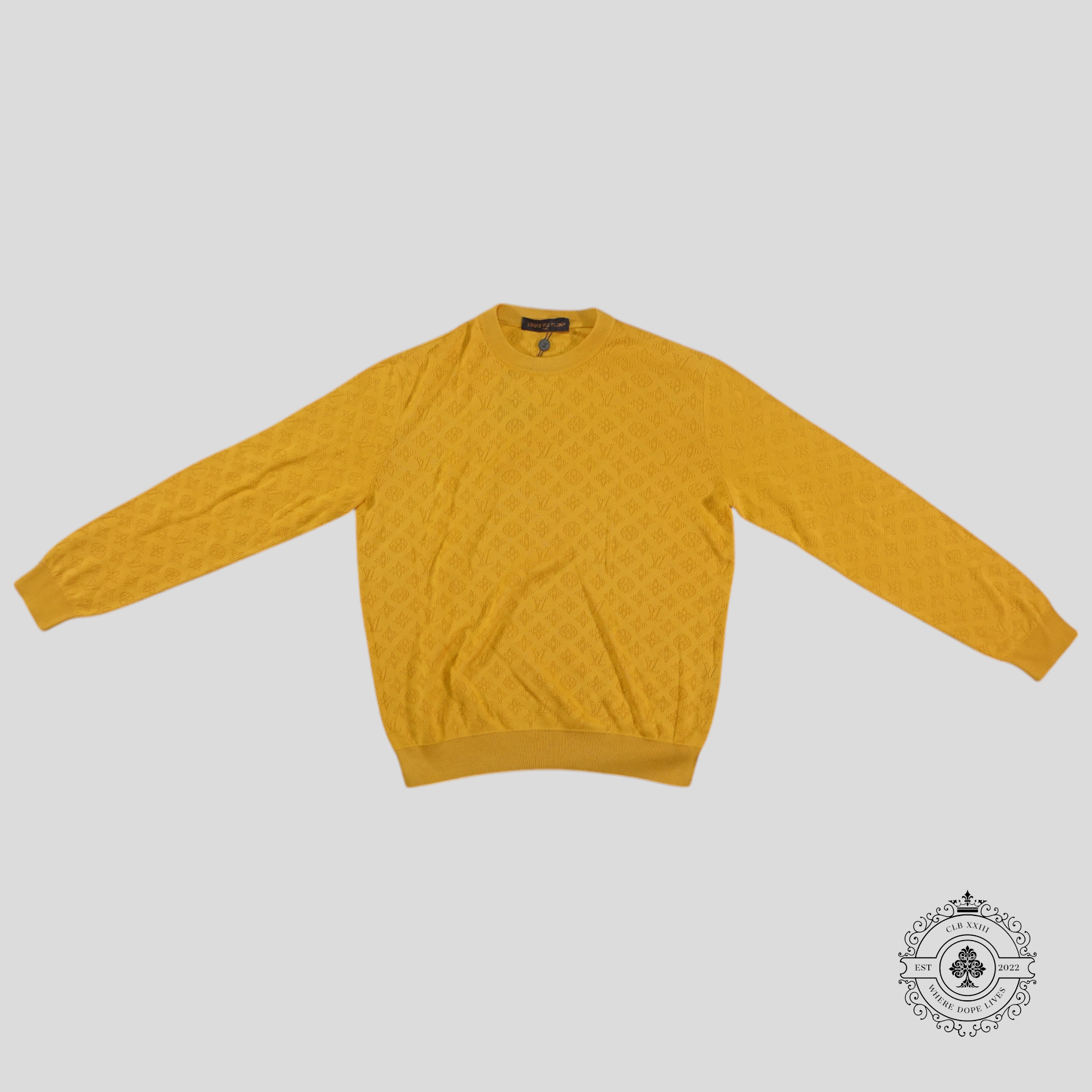 Pull Louis Vuitton Monogram Pointelle jaune