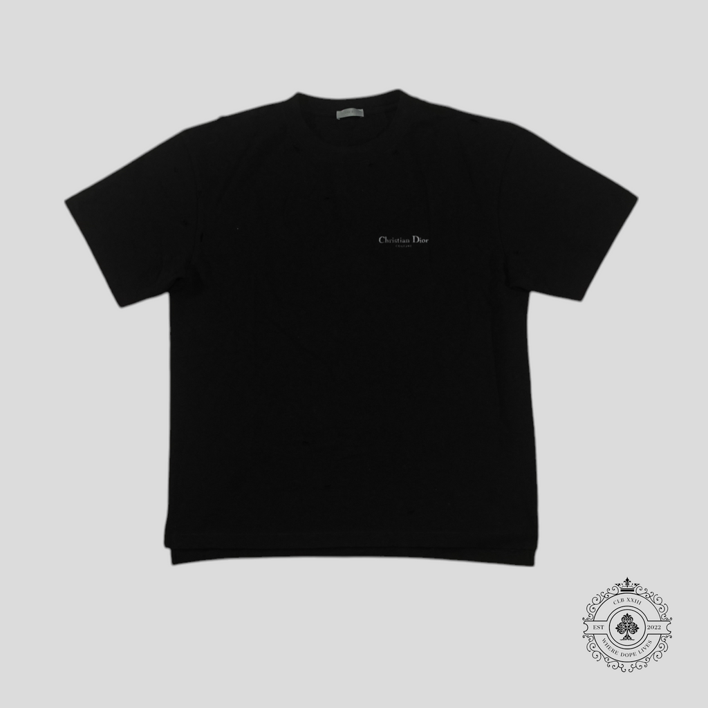 T-shirt Dior Christian Dior Couture effet vieilli noir
