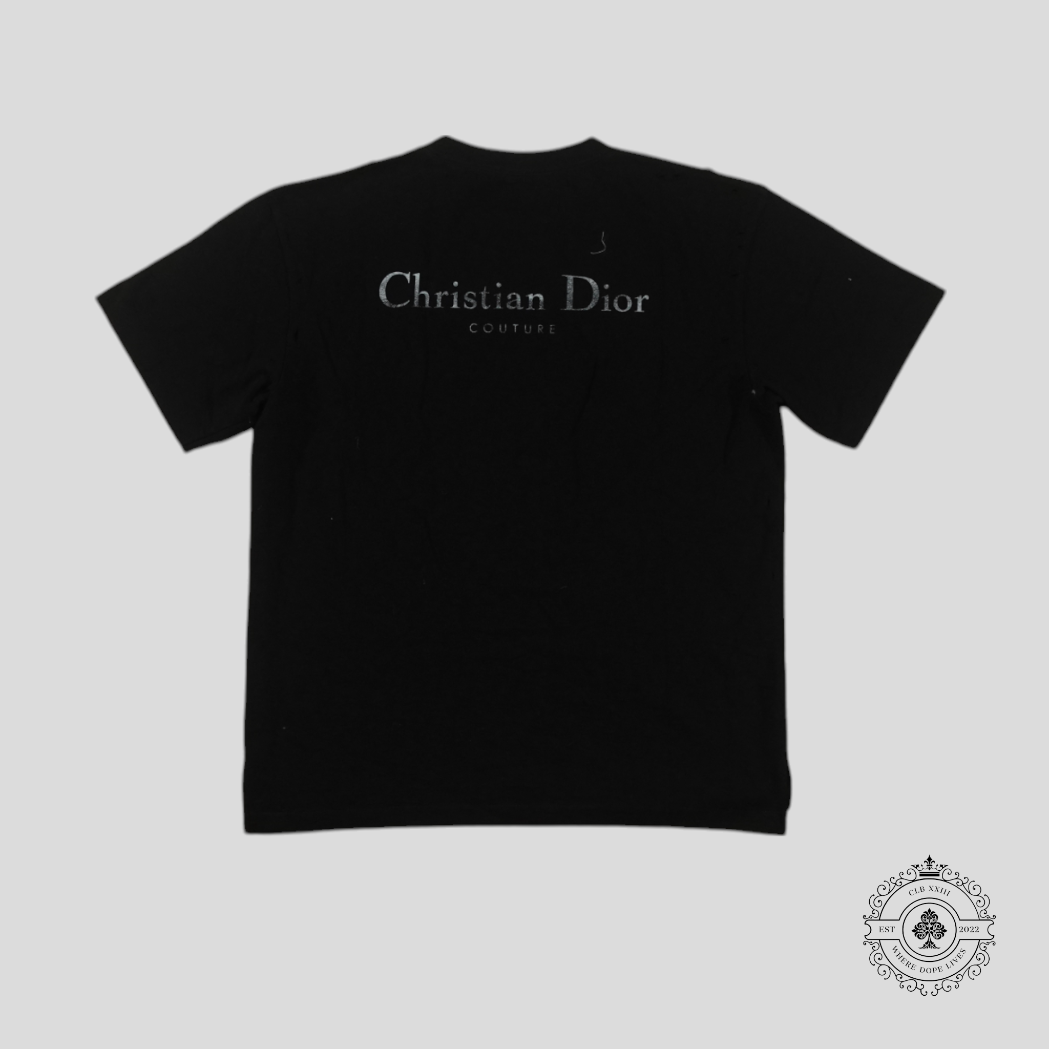 T-shirt Dior Christian Dior Couture effet vieilli noir