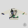 Louis Vuitton Pull ras du cou intarsia portrait blanc