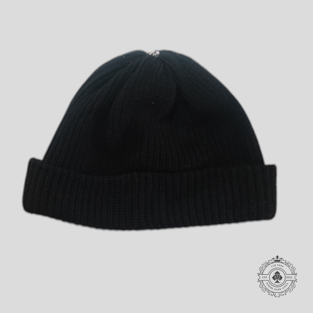 Bonnet en cuir noir Chrome Hearts avec étoile