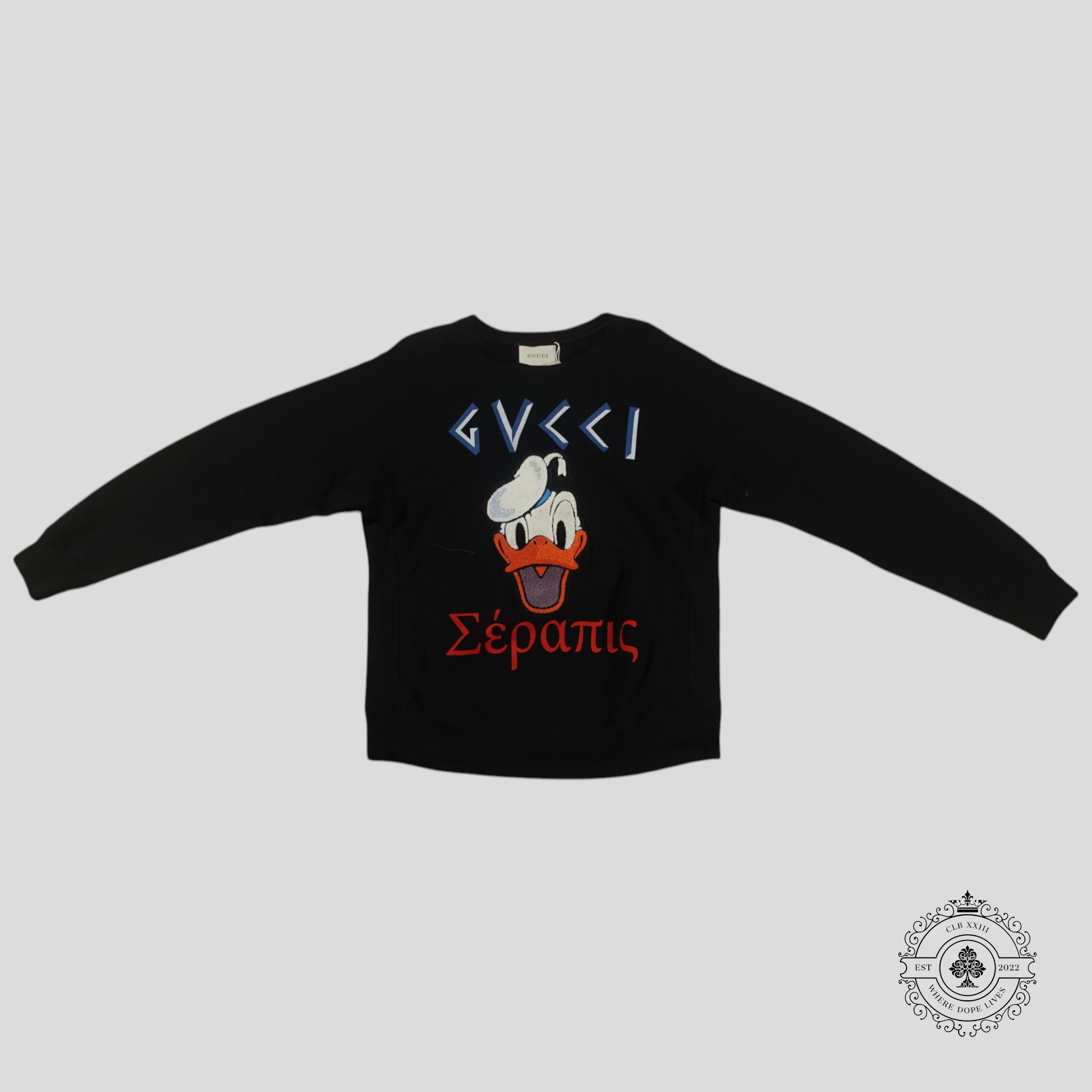 Gucci Sweat col rond Donald Duck patch en noir