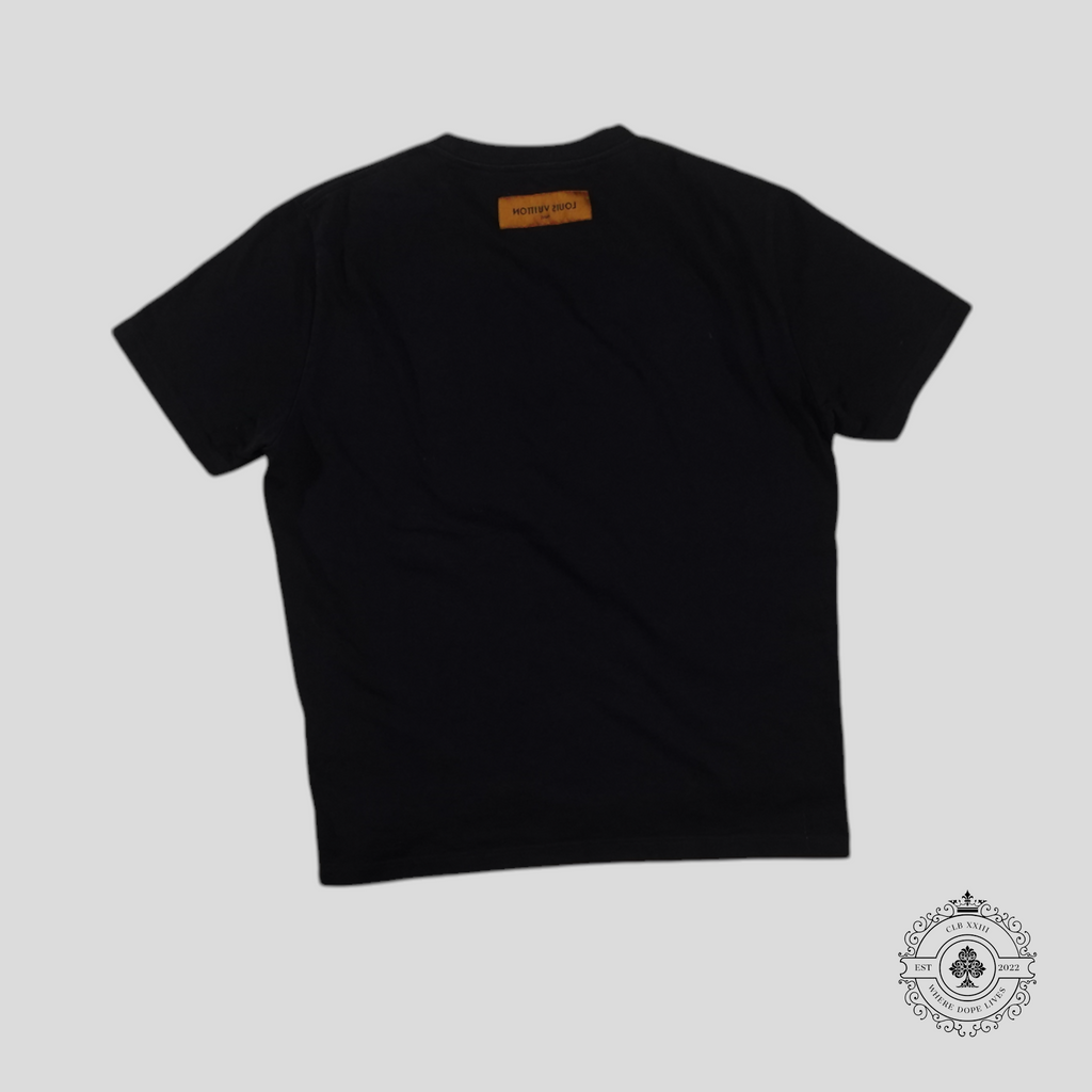 T-shirt Louis Vuitton LV Fleurs brodées en bleu marine