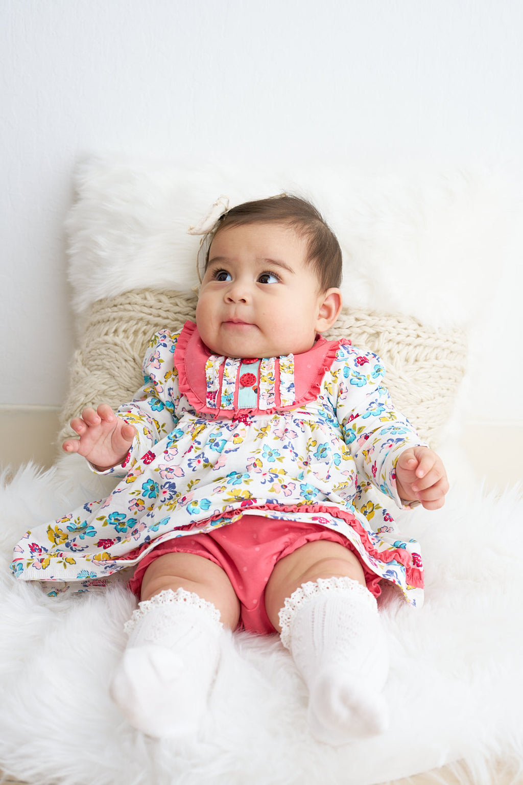 Ensemble bébé fille imprimé fleuri platine