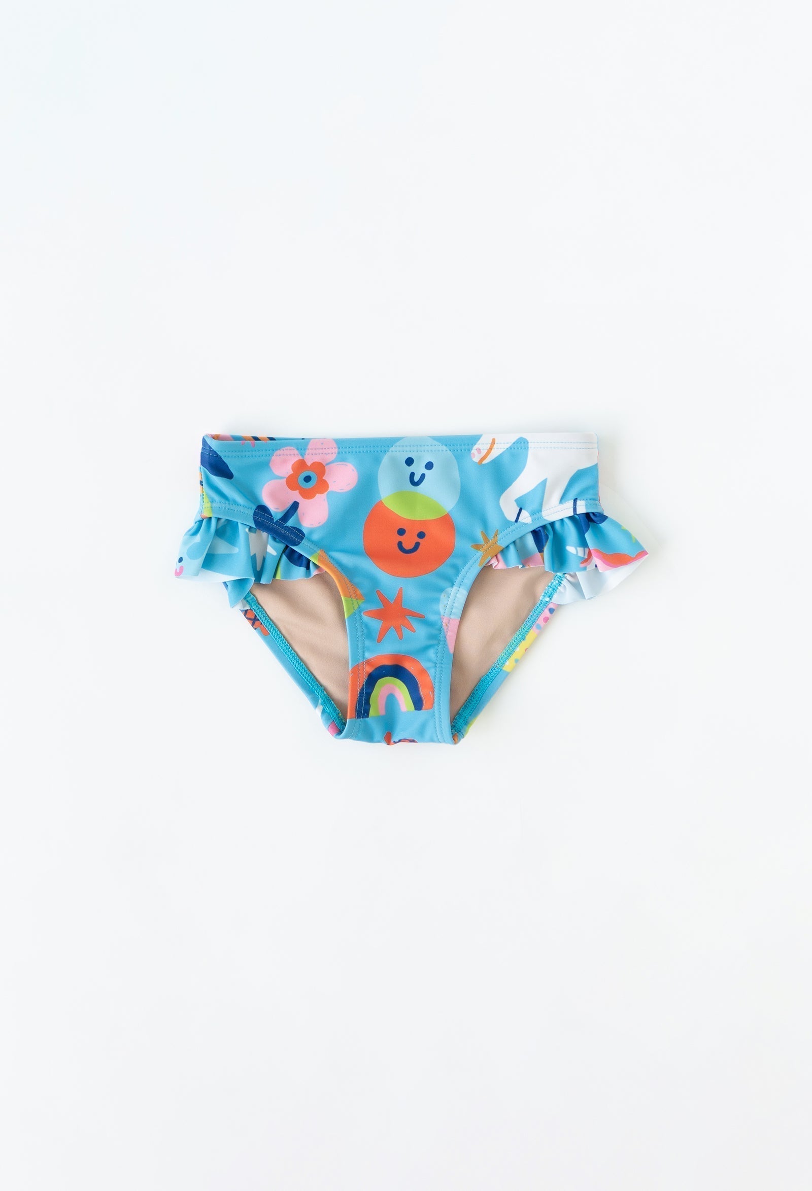 Bas de maillot à volants pour filles | Arcs-en-ciel et licornes
