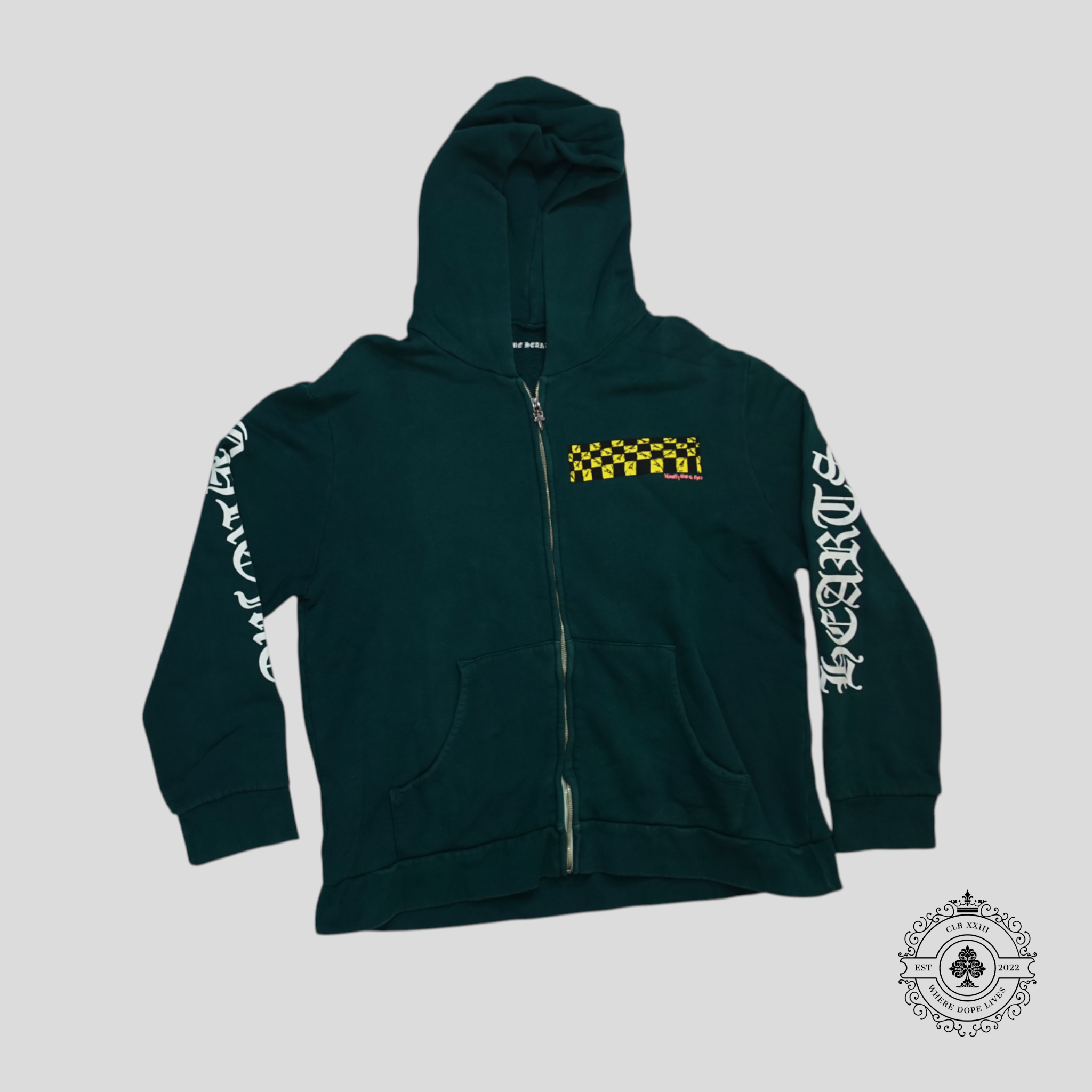 Sweat à capuche zippé Chrome Hearts Matty Boy Antidote vert