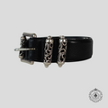 Ceinture Chrome Hearts Silver Roller noire
