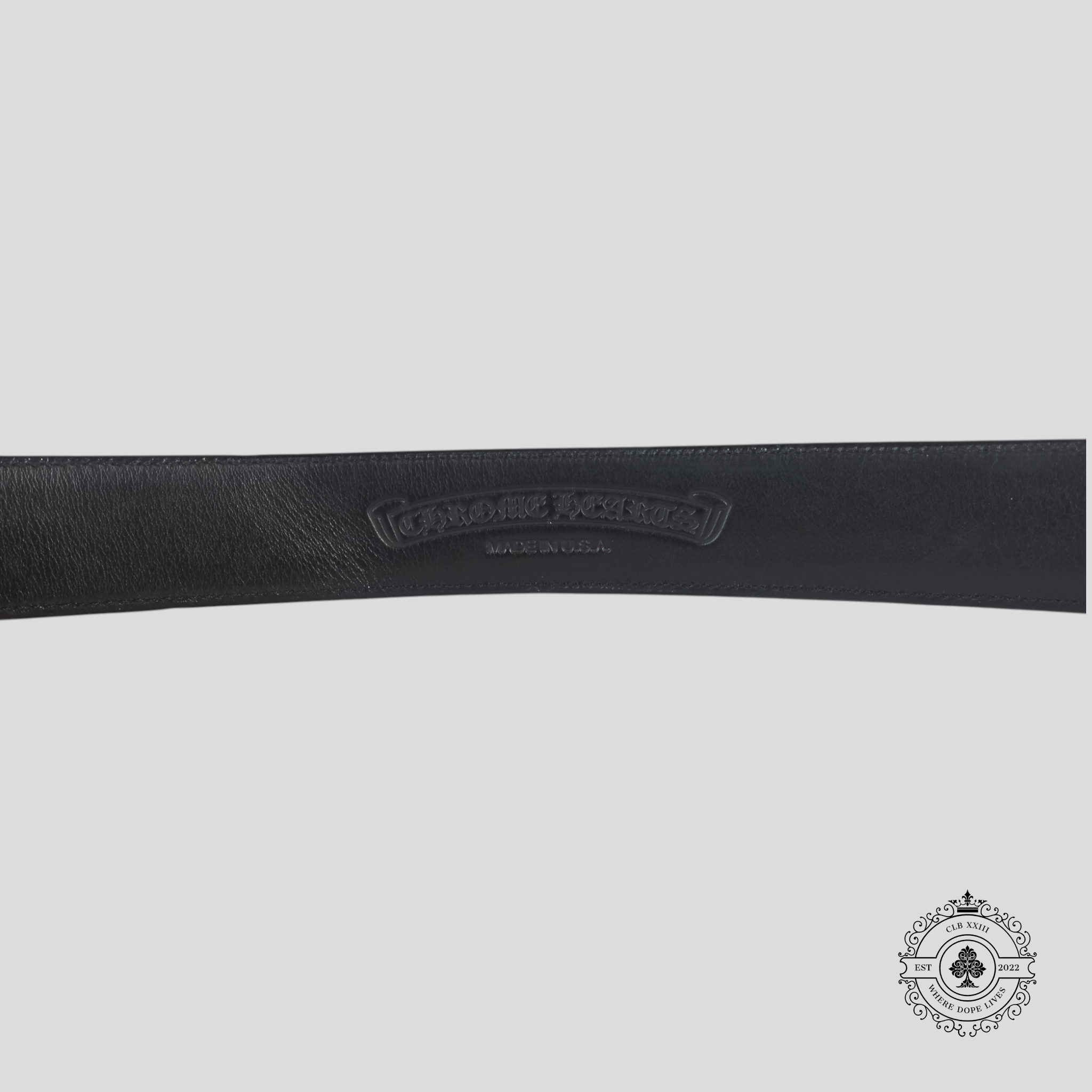 Ceinture Chrome Hearts Silver Roller noire